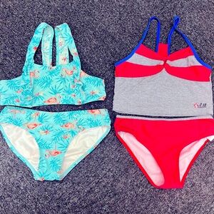 Girls swimsuit bundle- 2 two-piece bathing suits, size 10/12